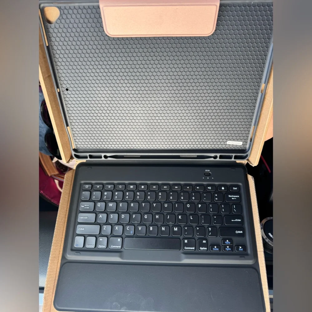 Rose Gold Tablet Case with Keyboard